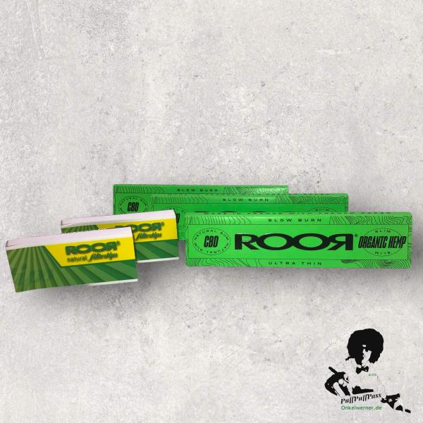 Roor Organic Hemp Rolling Papers + Roor Filtertips